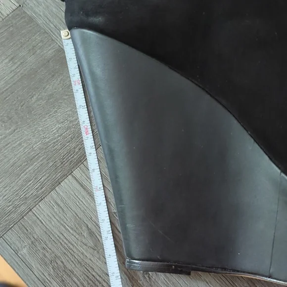 Leoffler Randall Nubuck Leather Platform Wedge Bootie - Picture 13 of 14